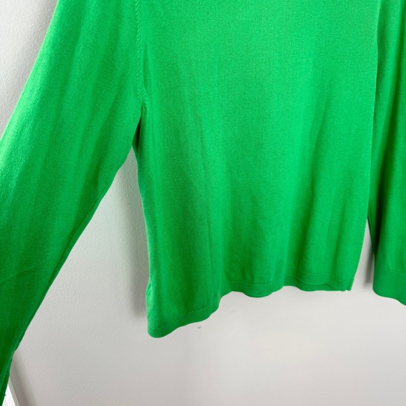 Talbots Kelly Green Anchor Embellished Long Sleeve Sweater Women's XLP - Picture 8 of 11